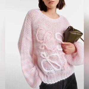 NWOT ！Loewe anagram striped mohair-blend sweater